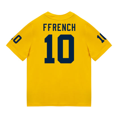 Michigan Wolverines #10 Jaime Ffrench Student Athlete Maize Football Jersey