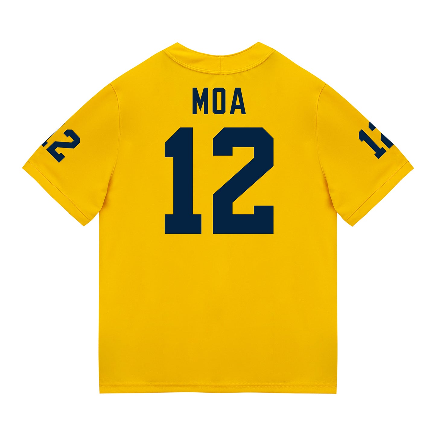 Michigan Wolverines #12 Salesi Moa Student Athlete Maize Football Jersey
