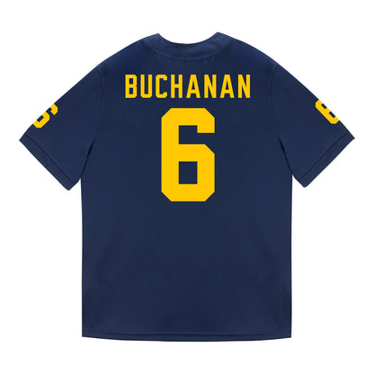 Michigan Wolverines #6 JJ Buchanan Student Athlete Blue Football Jersey
