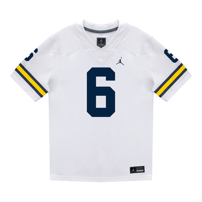 Michigan Wolverines #6 JJ Buchanan Student Athlete White Football Jersey