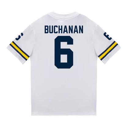 Michigan Wolverines #6 JJ Buchanan Student Athlete White Football Jersey
