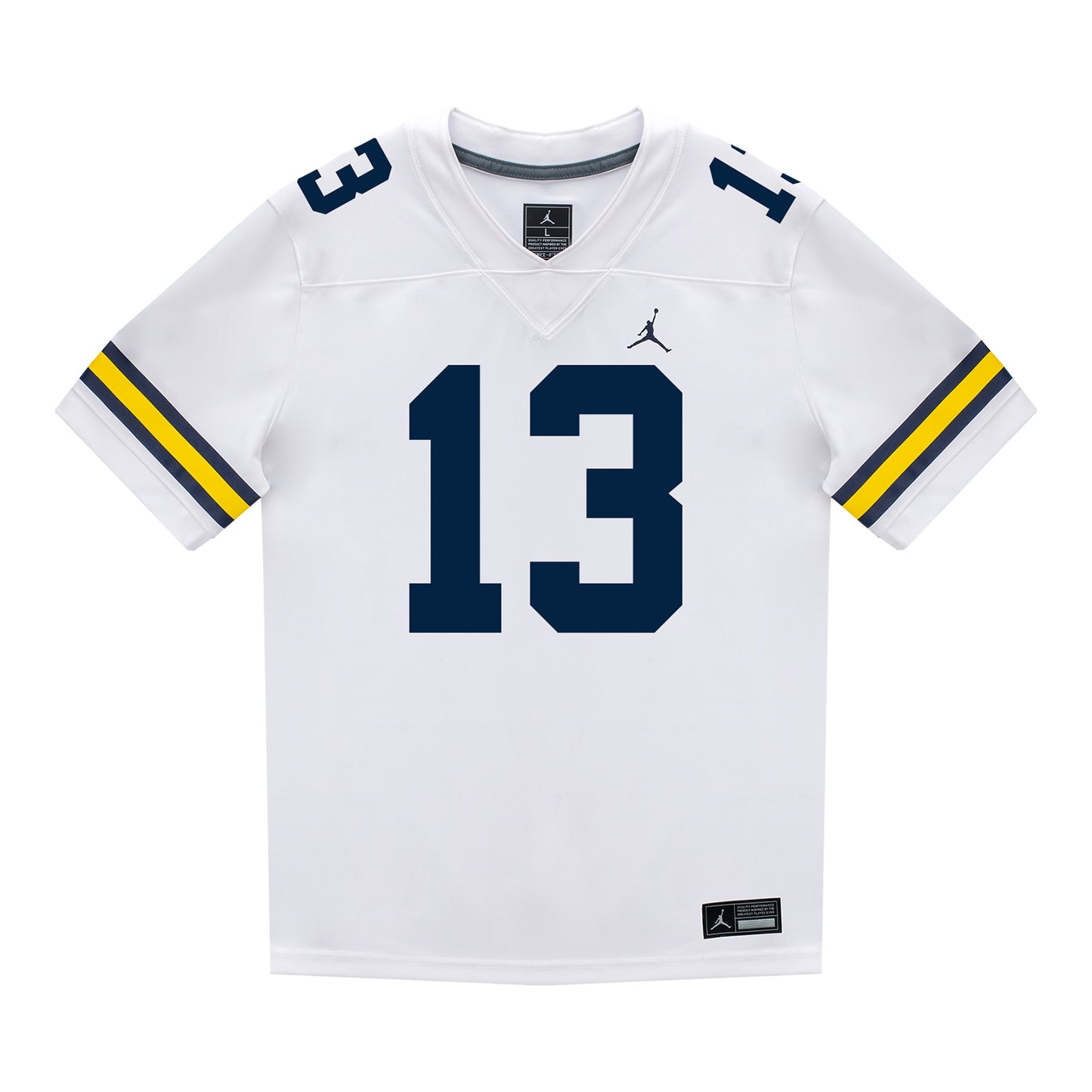 Michigan Wolverines #13 JJ Buchanan Student Athlete White Football Jersey