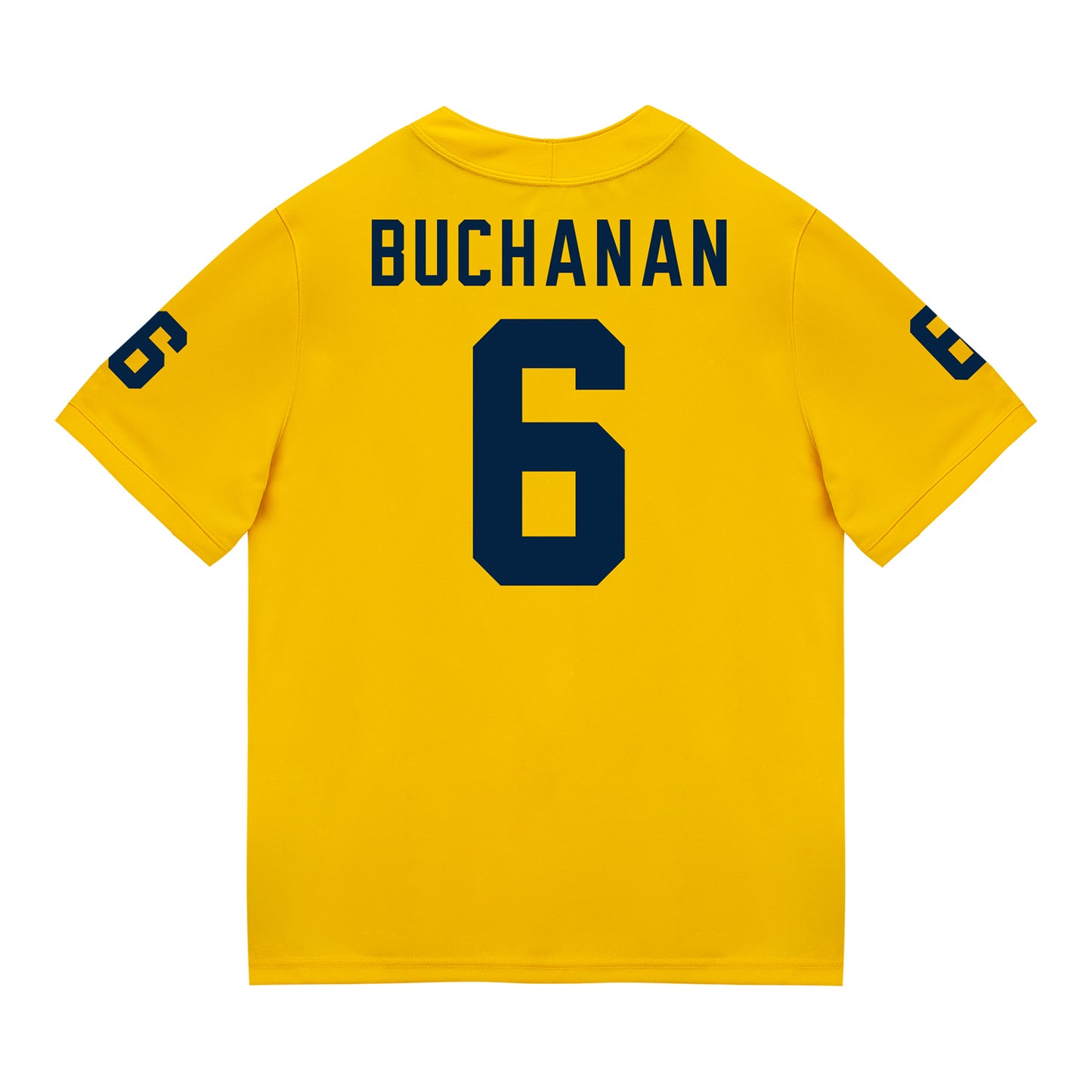 Michigan Wolverines #6 JJ Buchanan Student Athlete Maize Football Jersey