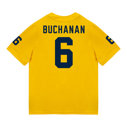 Michigan Wolverines #6 JJ Buchanan Student Athlete Maize Football Jersey