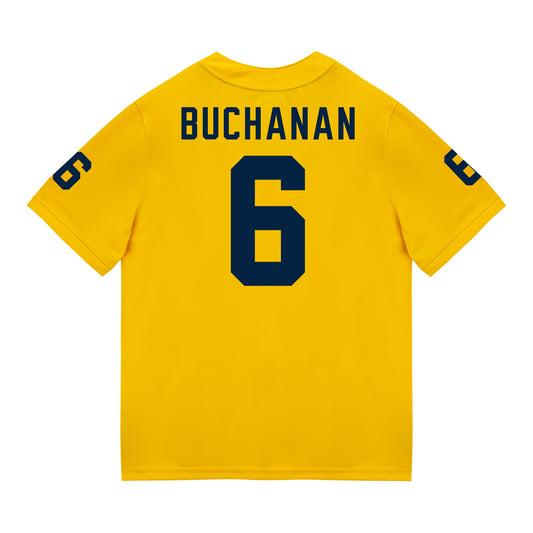 Michigan Wolverines #6 JJ Buchanan Student Athlete Maize Football Jersey