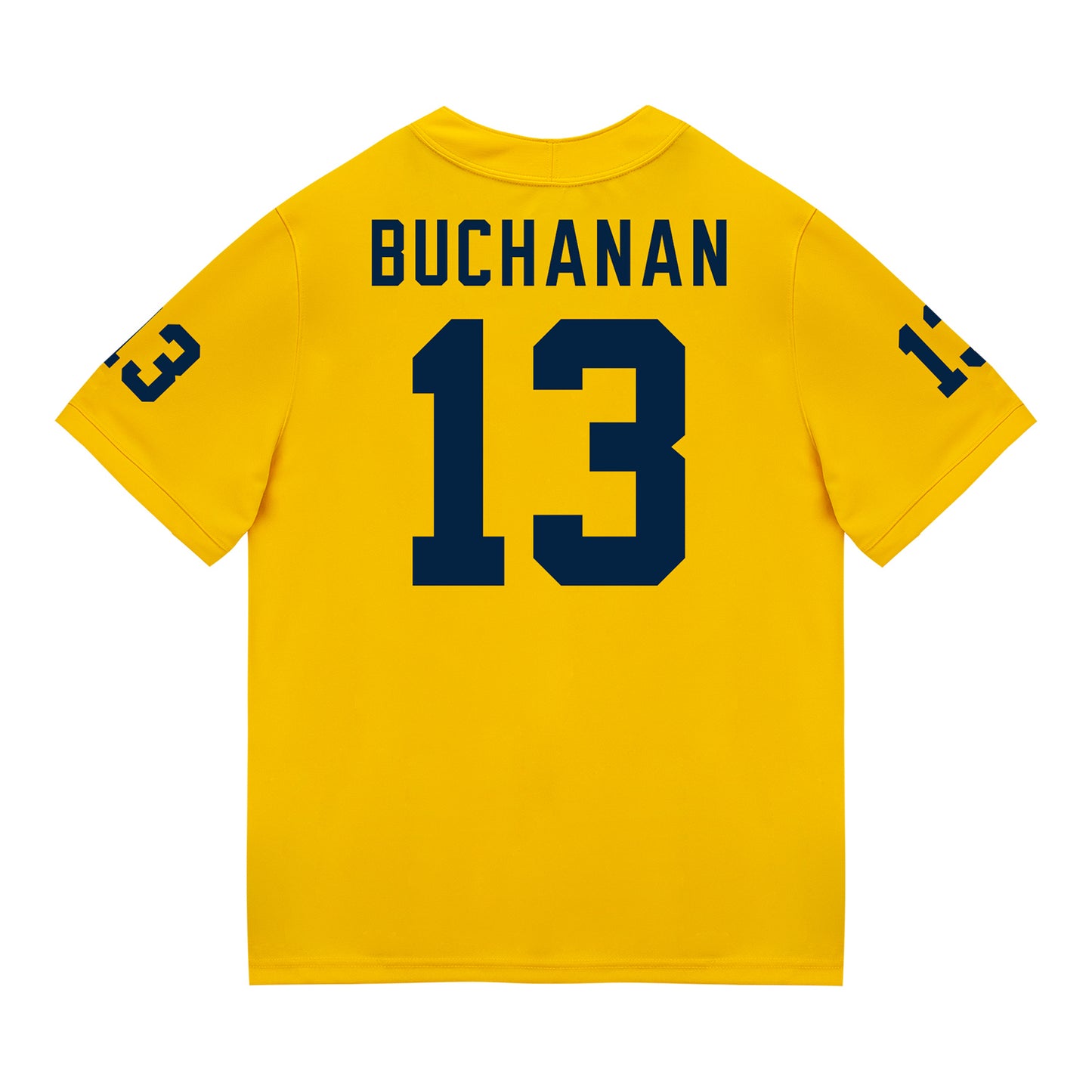 Michigan Wolverines #13 JJ Buchanan Student Athlete Maize Football Jersey