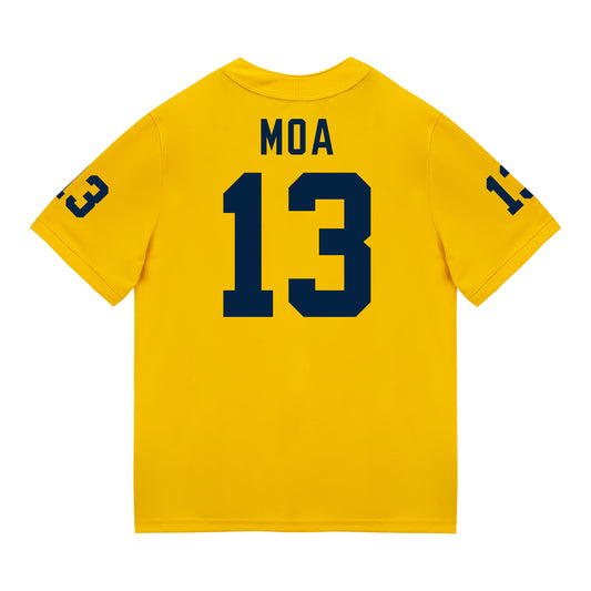 Michigan Wolverines #13 Aisea Moa Student Athlete Maize Football Jersey