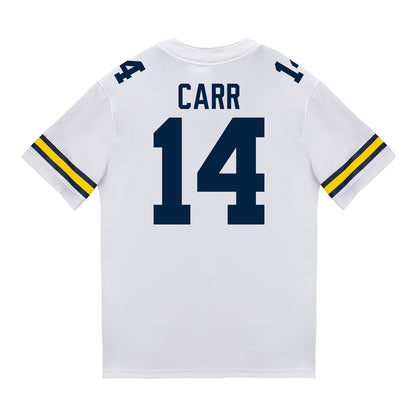 Michigan Wolverines #14 Tommy Carr Student Athlete White Football Jersey