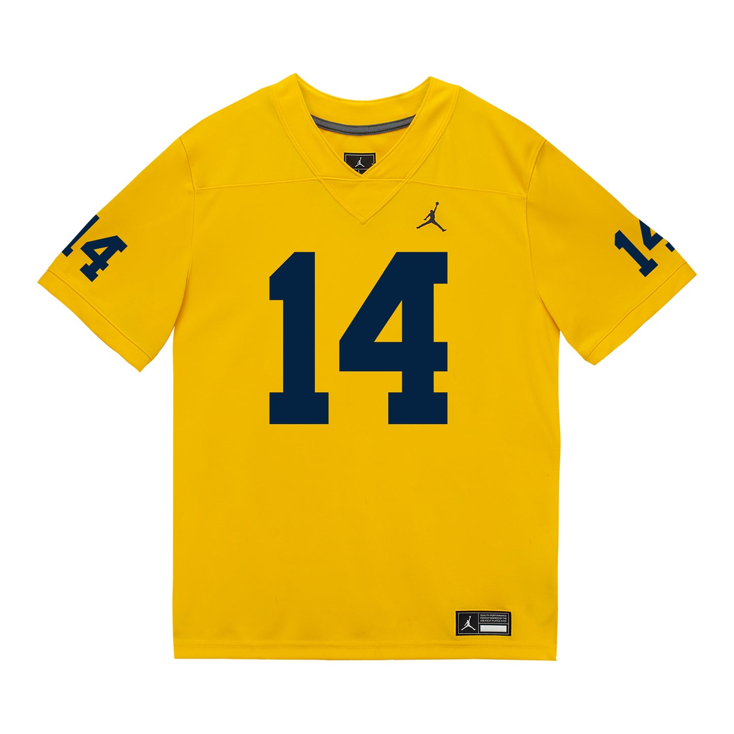 Michigan Wolverines #14 Tommy Carr Student Athlete Maize Football Jersey