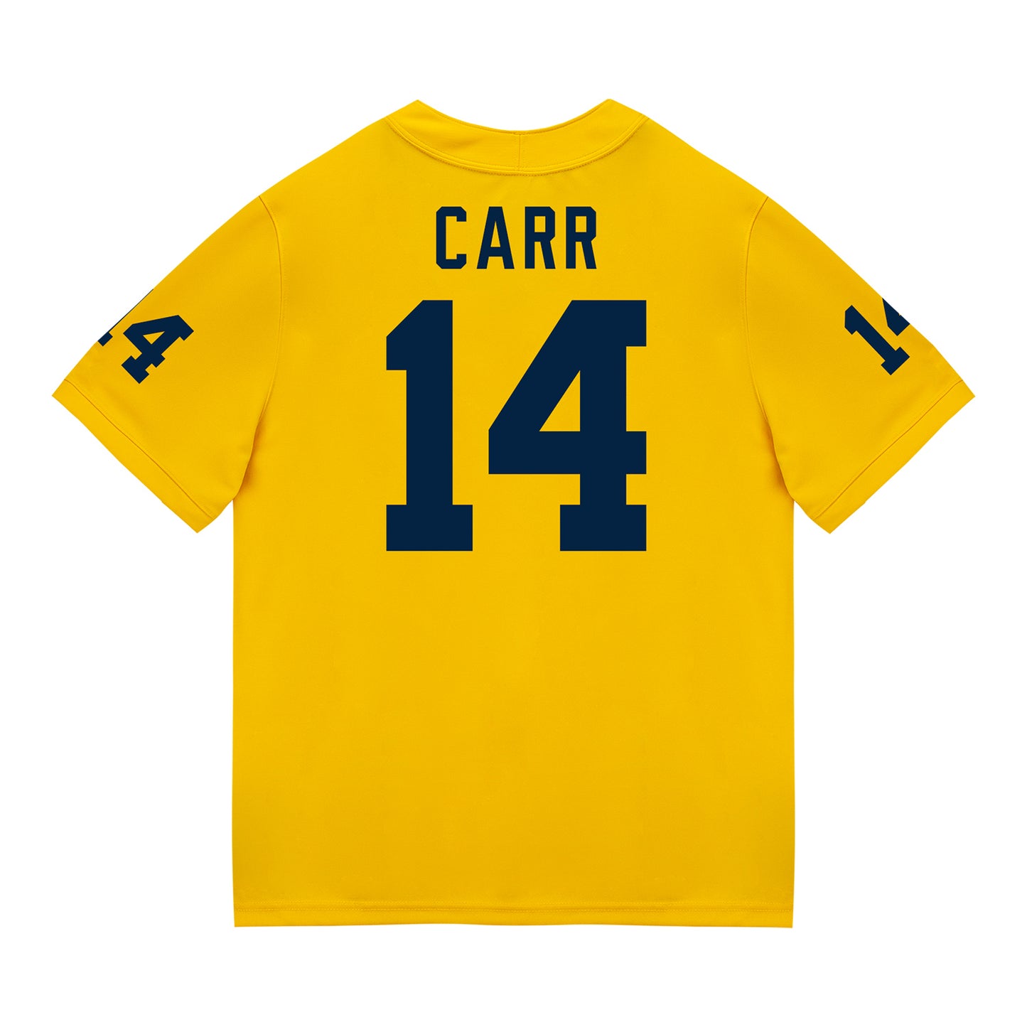 Michigan Wolverines #14 Tommy Carr Student Athlete Maize Football Jersey