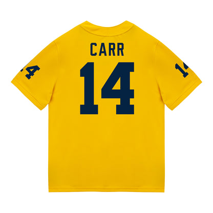 Michigan Wolverines #14 Tommy Carr Student Athlete Maize Football Jersey