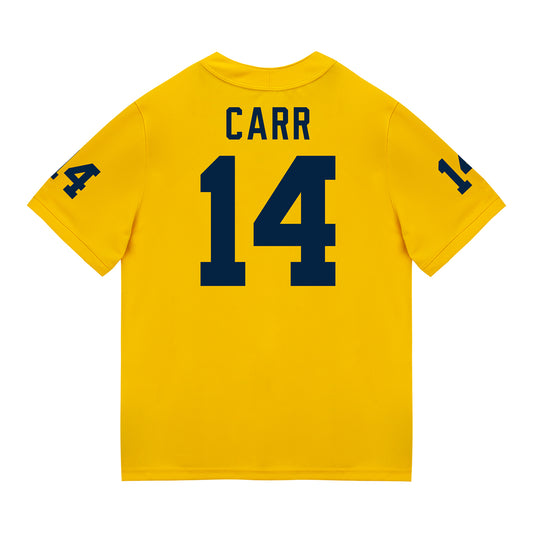 Michigan Wolverines #14 Tommy Carr Student Athlete Maize Football Jersey