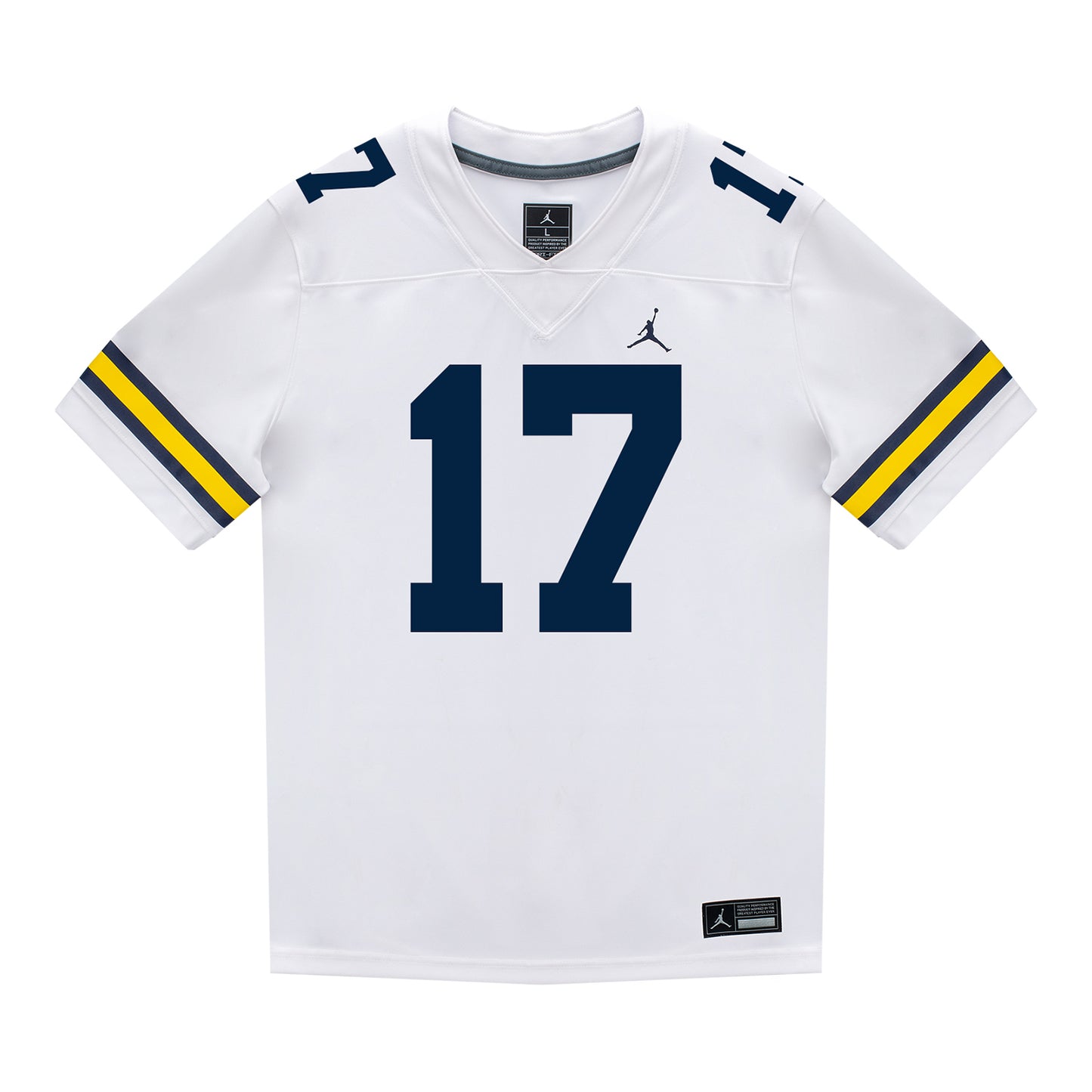 Michigan Wolverines #17 Brady Smigiel Student Athlete White Football Jersey