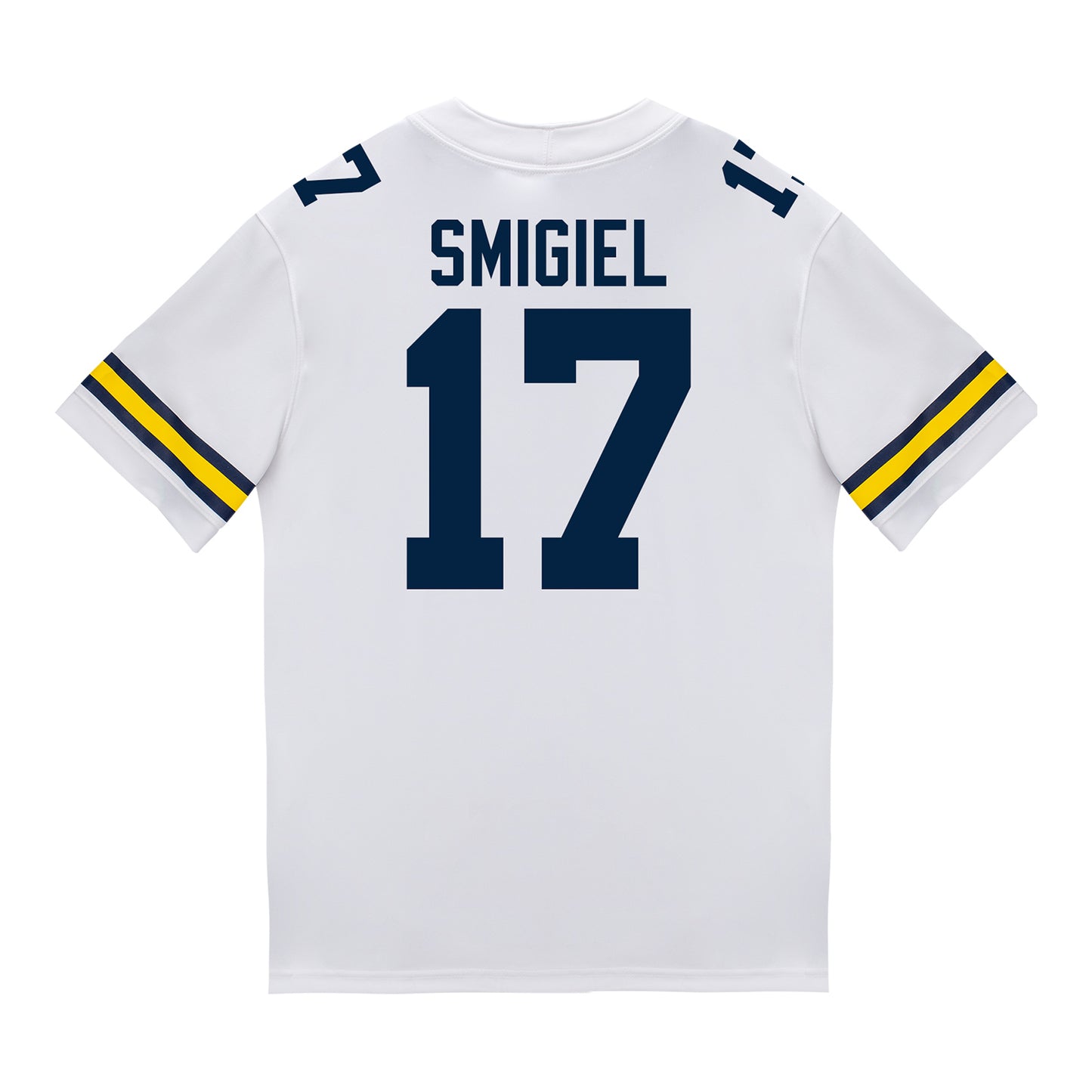 Michigan Wolverines #17 Brady Smigiel Student Athlete White Football Jersey