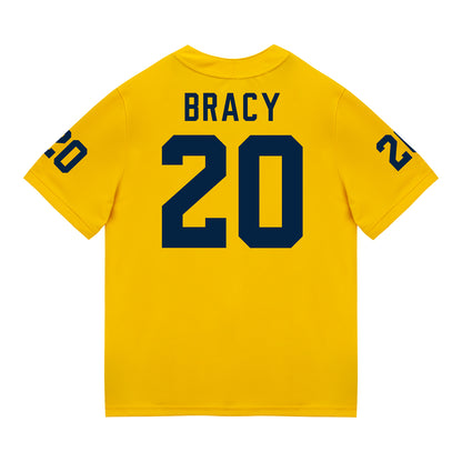Michigan Wolverines #20 Chris Bracy Student Athlete Maize Football Jersey