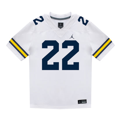 Michigan Wolverines #22 Jordan Deck Student Athlete White Football Jersey