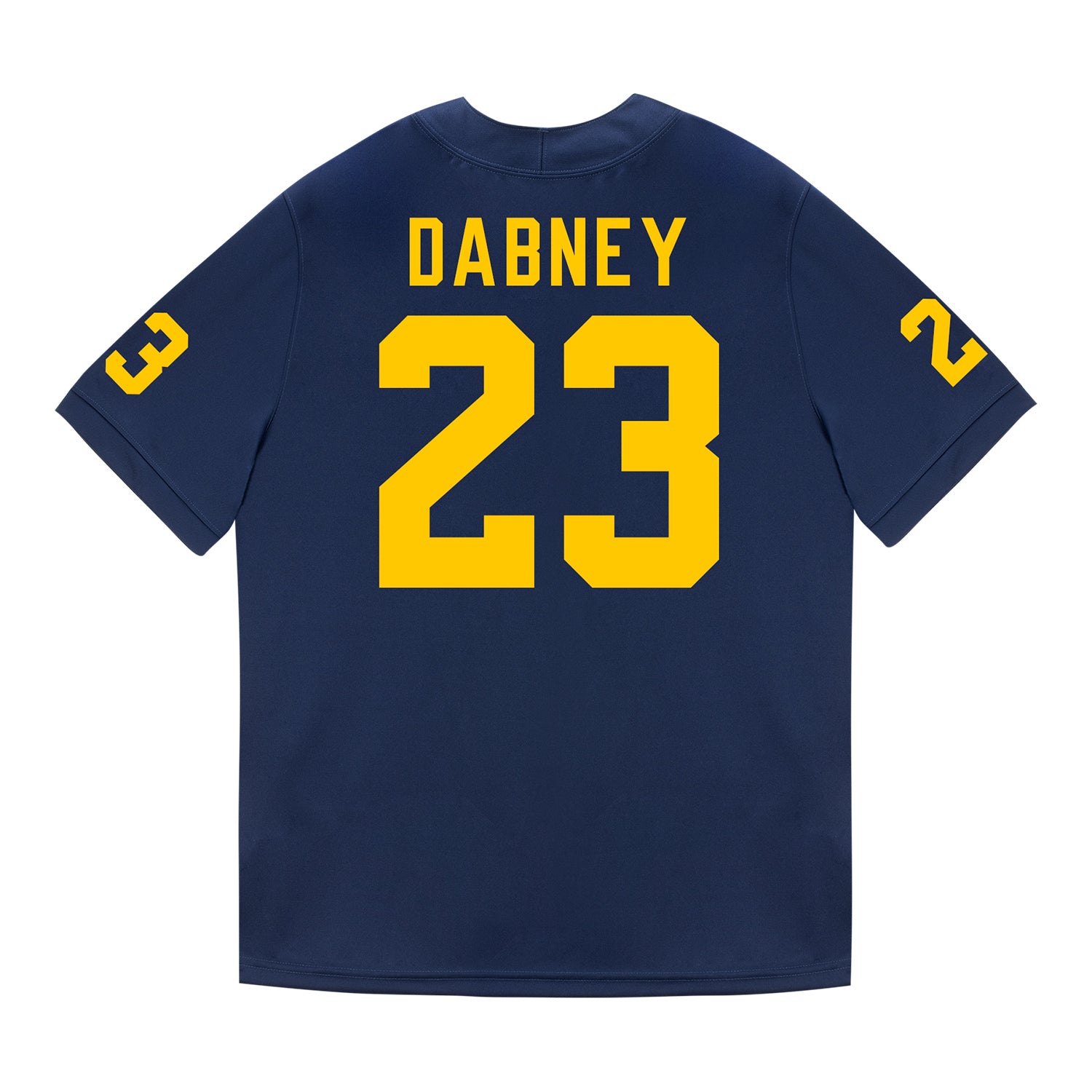 Michigan Wolverines #23 Markel Dabney Student Athlete Blue Football Jersey - Back View