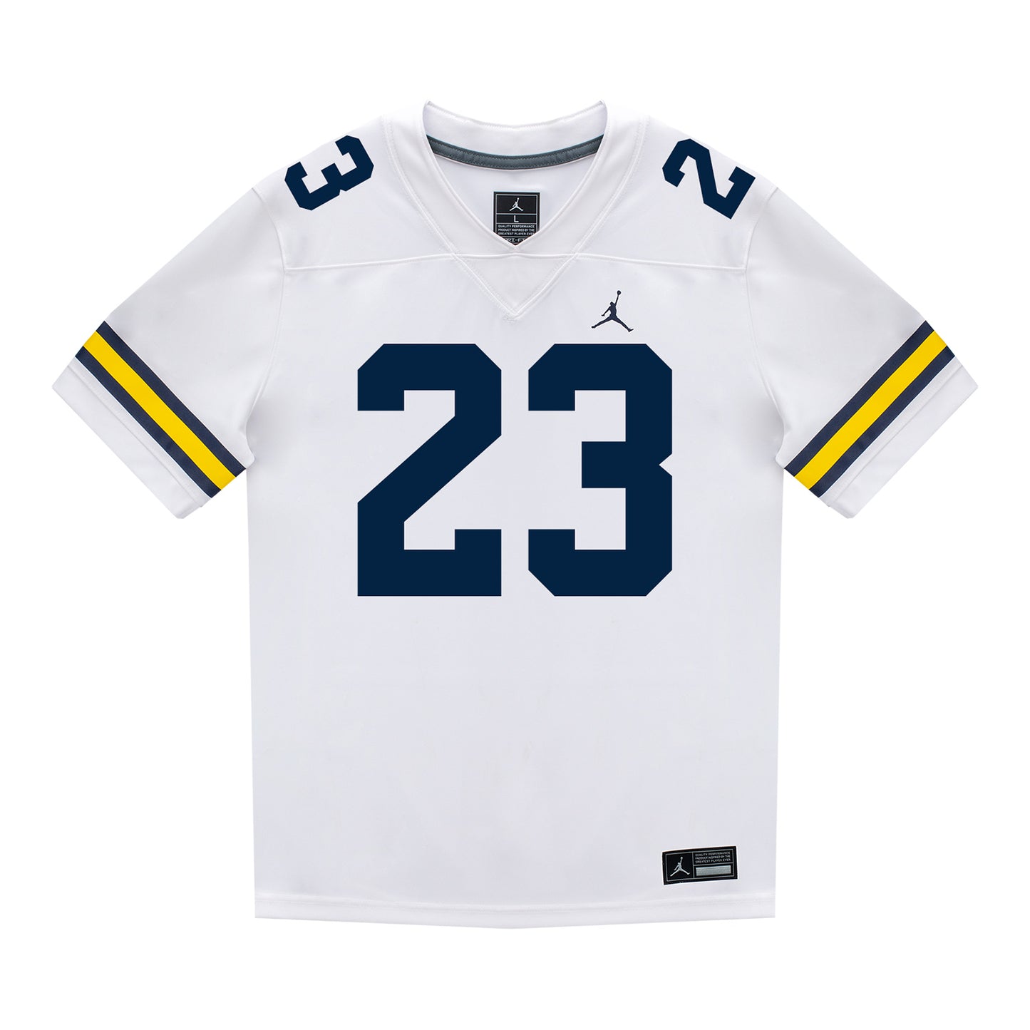 Michigan Wolverines #23 Markel Dabney Student Athlete White Football Jersey