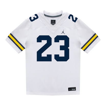 Michigan Wolverines #23 Markel Dabney Student Athlete White Football Jersey