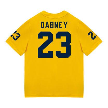 Michigan Wolverines #23 Markel Dabney Student Athlete Maize Football Jersey