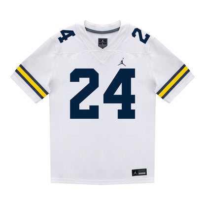 Michigan Wolverines #24 Jamarion Vincent Student Athlete White Football Jersey