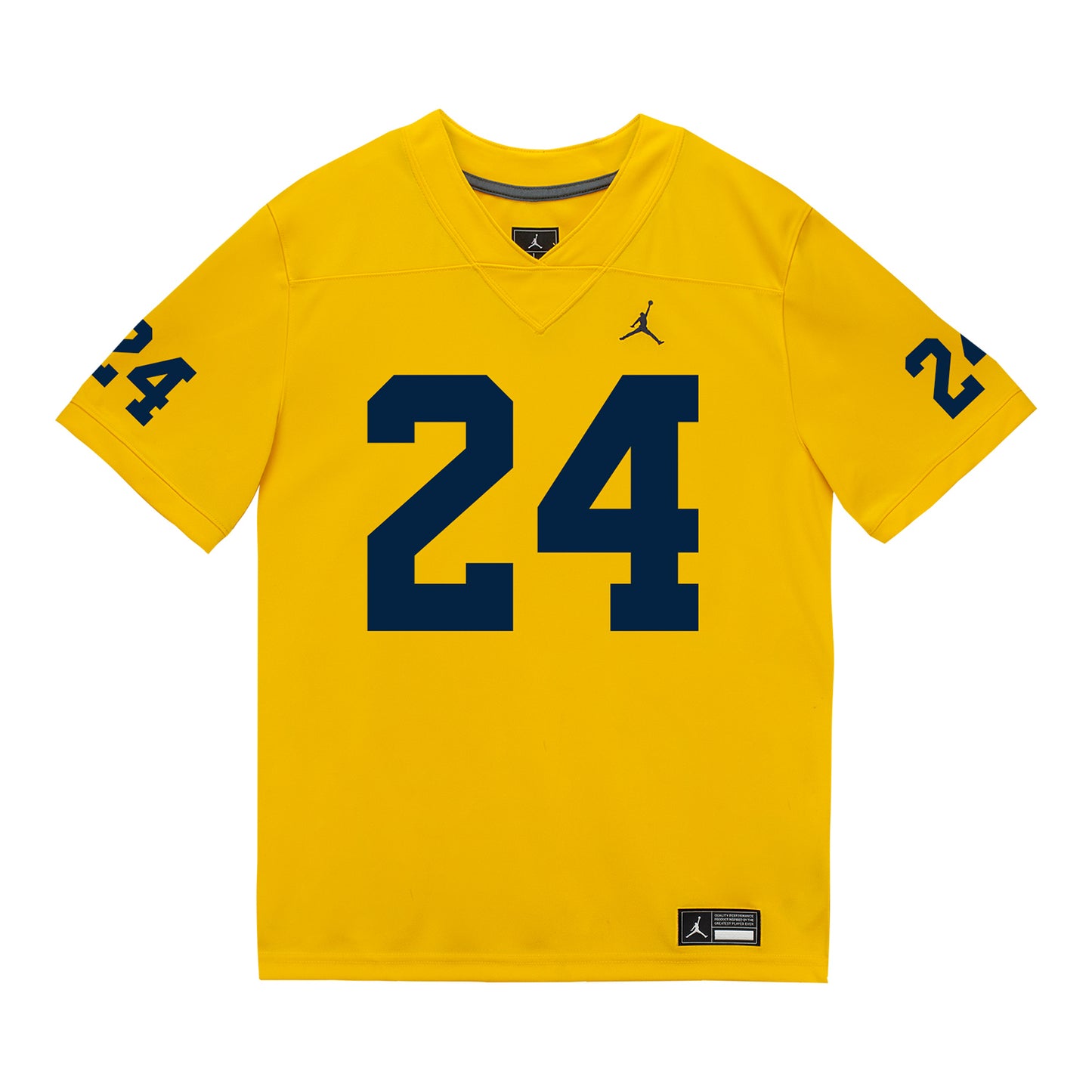 Michigan Wolverines #24 Jamarion Vincent Student Athlete Maize Football Jersey