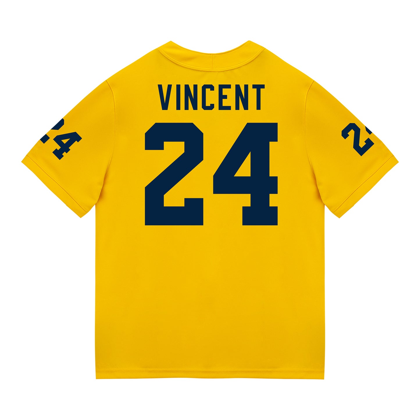 Michigan Wolverines #24 Jamarion Vincent Student Athlete Maize Football Jersey