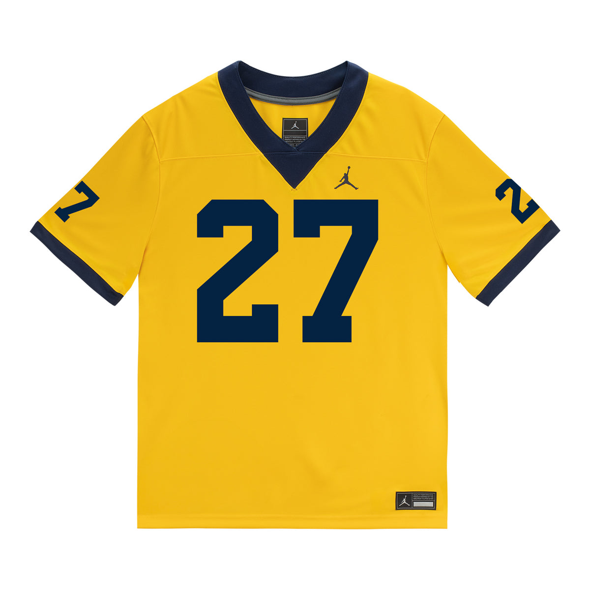 Michigan Wolverines #27 Ernest Nunley Student Athlete Maize Football Jersey