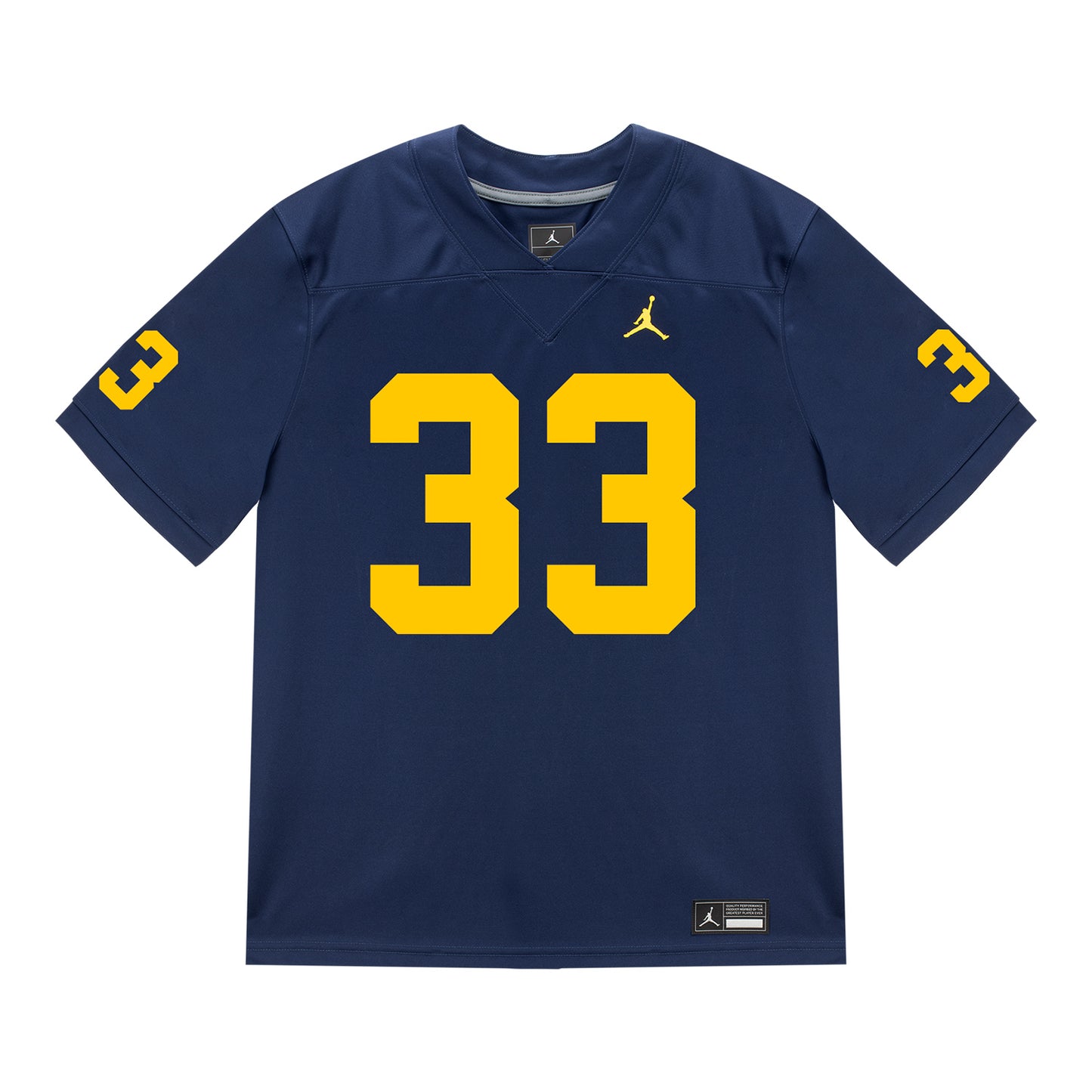 Michigan Wolverines #33 Kaden Catchings Student Athlete Blue Football Jersey - Front View