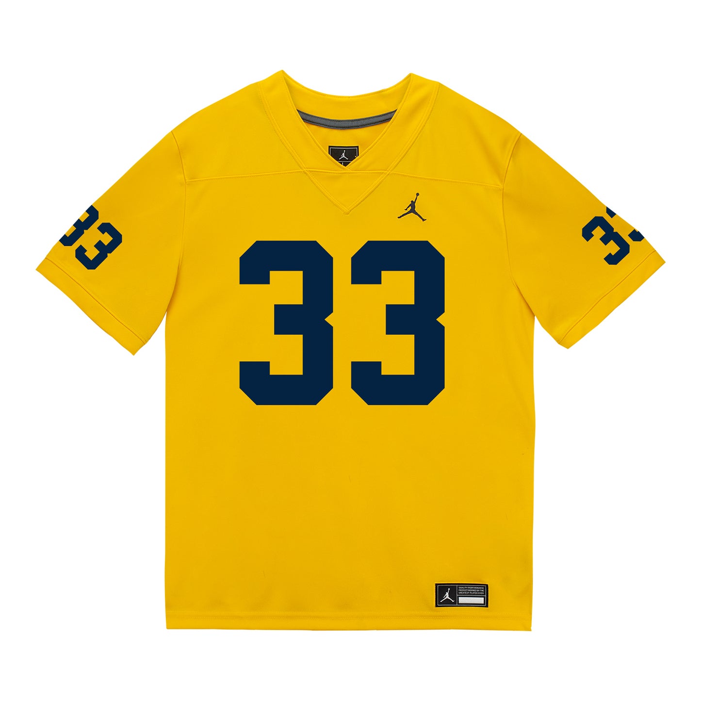 Michigan Wolverines #33 Kaden Catchings Student Athlete Maize Football Jersey