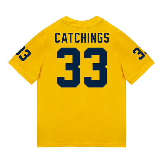 Michigan Wolverines #33 Kaden Catchings Student Athlete Maize Football Jersey