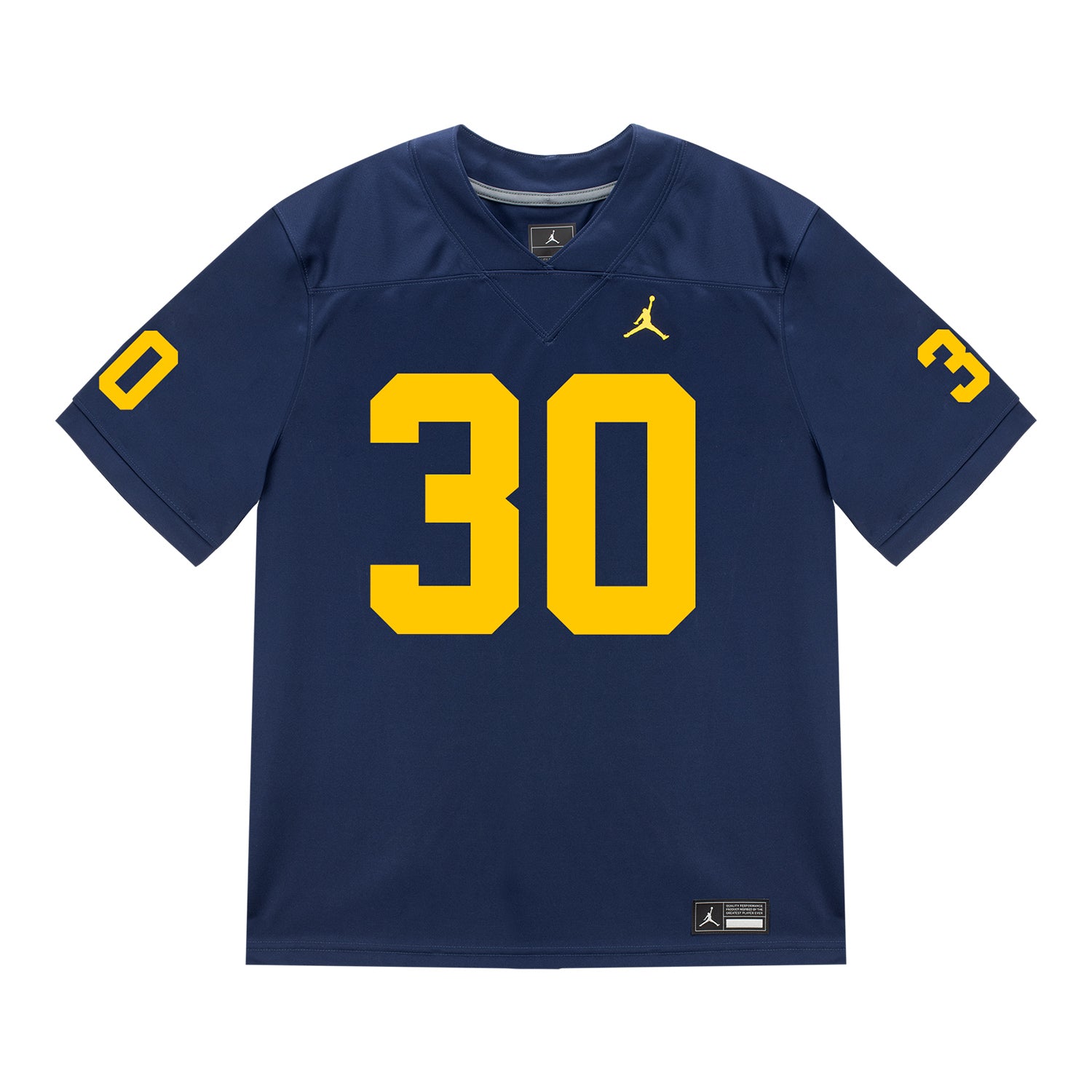 Michigan Wolverines #30 Max Alford Student Athlete Blue Football Jersey - Front View
