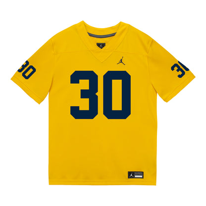 Michigan Wolverines #30 Max Alford Student Athlete Maize Football Jersey
