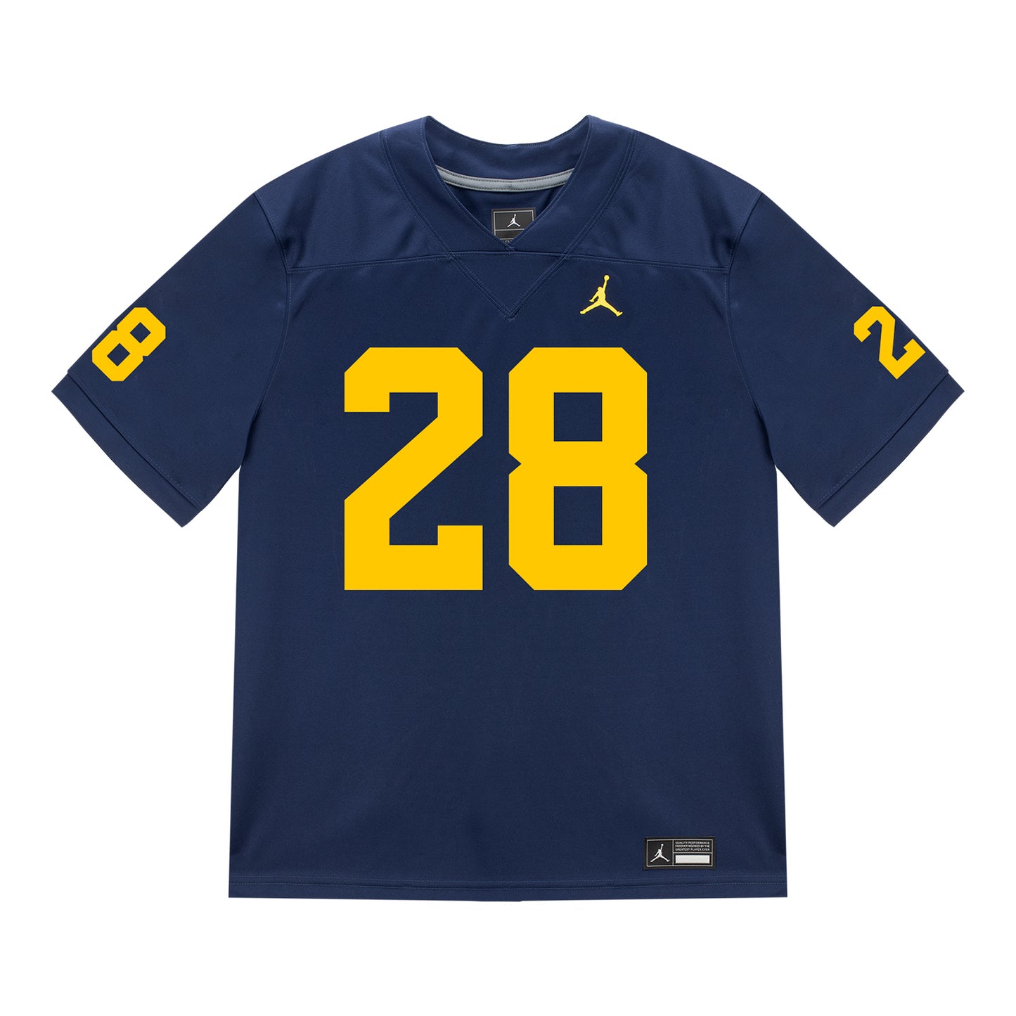 Michigan Wolverines #28 I'Marion Stewart Student Athlete Blue Football Jersey - Front View