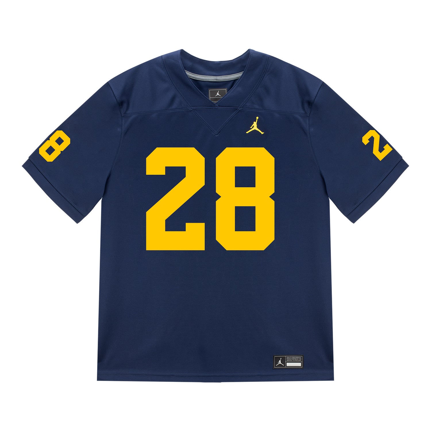 Michigan Wolverines #28 I'Marion Stewart Student Athlete Blue Football Jersey - Front View