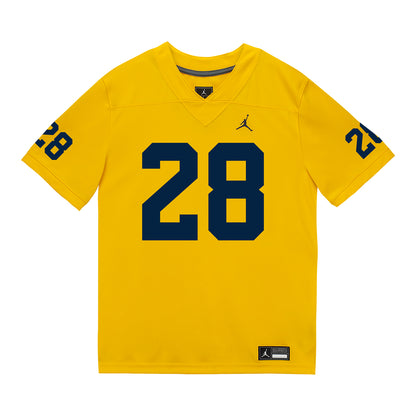 Michigan Wolverines #28 I'Marion Stewart Student Athlete Maize Football Jersey