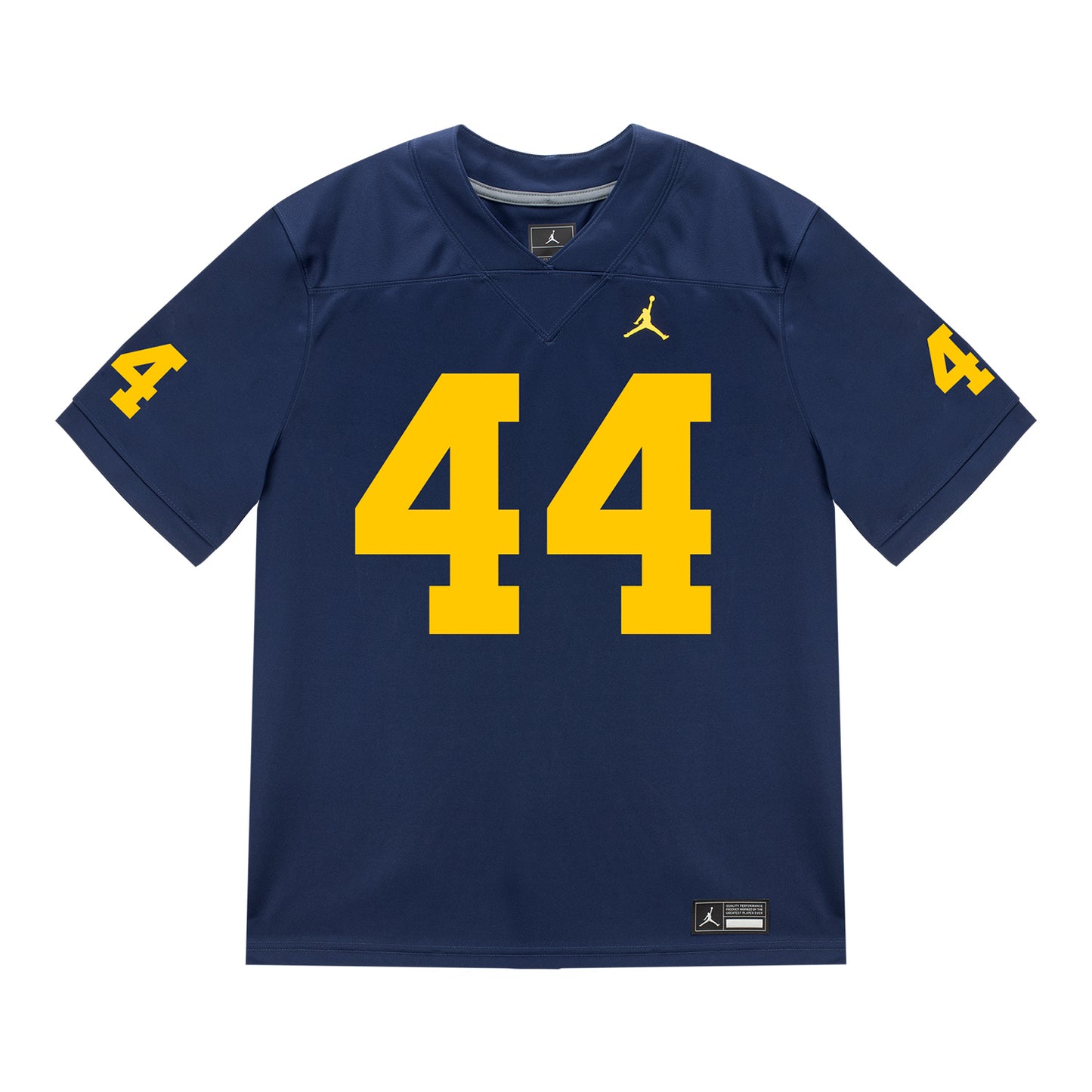 Michigan Wolverines #44 Eli Owens Student Athlete Blue Football Jersey - Front View