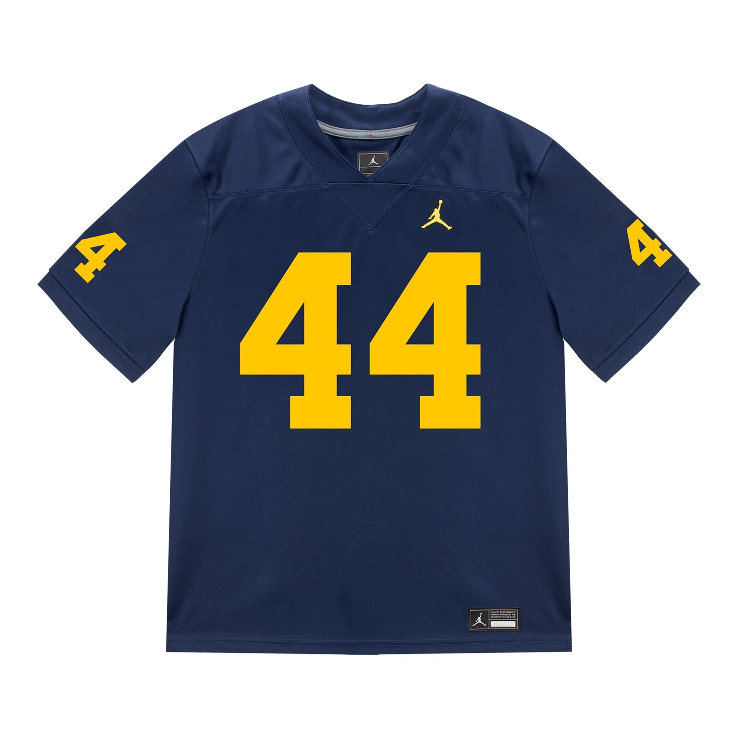 Michigan Wolverines #44 Eli Owens Student Athlete Blue Football Jersey - Front View