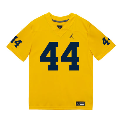 Michigan Wolverines #44 Eli Owens Student Athlete Maize Football Jersey
