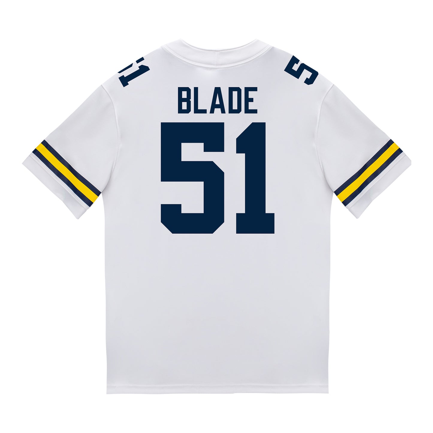 Michigan Wolverines #51 McHale Blade Student Athlete White Football Jersey