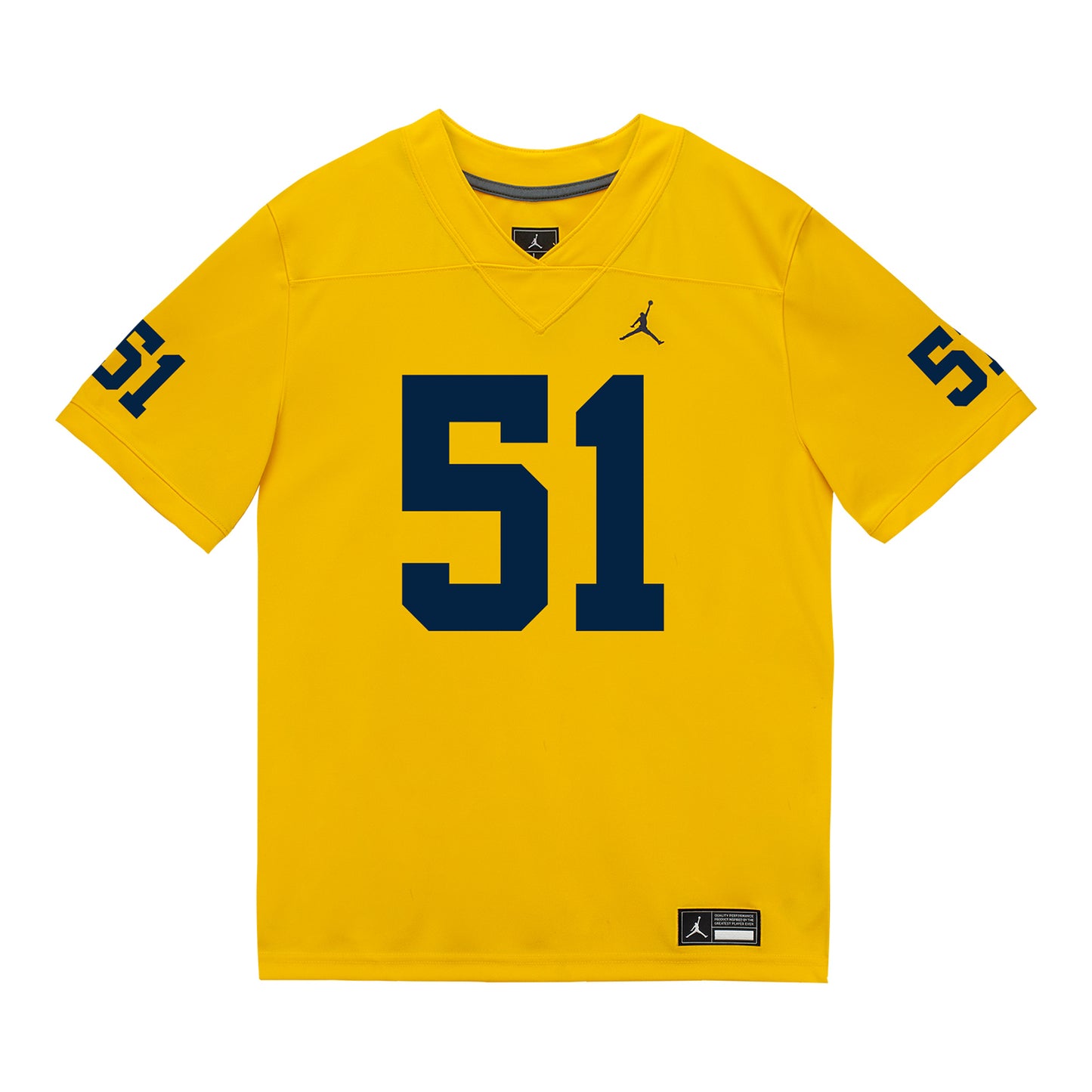 Michigan Wolverines #51 McHale Blade Student Athlete Maize Football Jersey