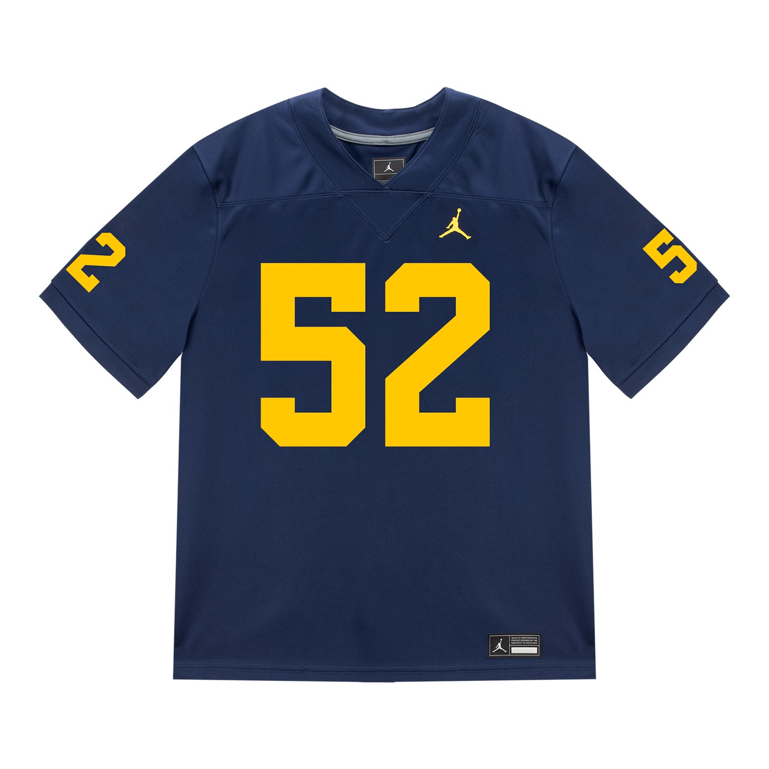 Michigan Wolverines #52 Ace Hamilton Student Athlete Blue Football Jersey - Front View