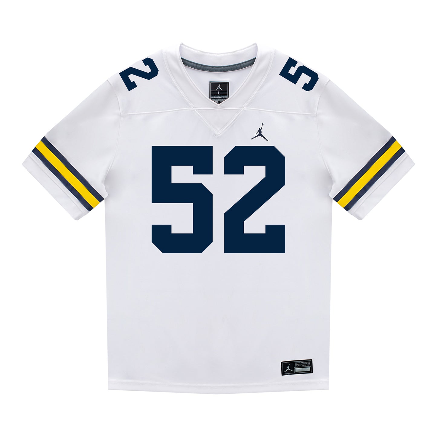 Michigan Wolverines #52 Ace Hamilton Student Athlete White Football Jersey