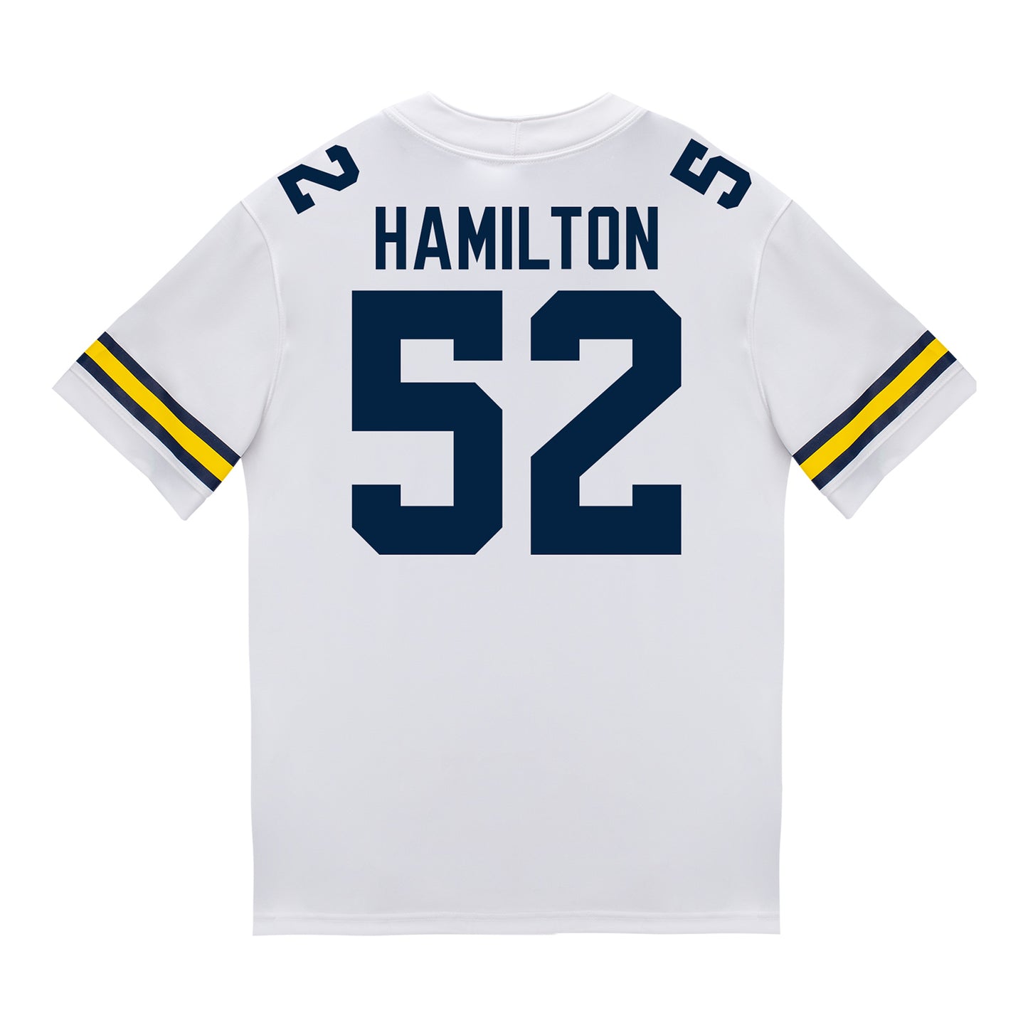 Michigan Wolverines #52 Ace Hamilton Student Athlete White Football Jersey