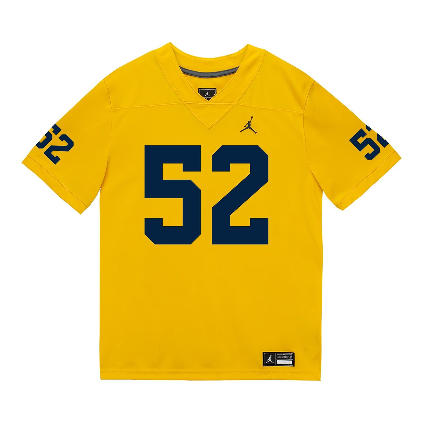 Michigan Wolverines #52 Ace Hamilton Student Athlete Maize Football Jersey