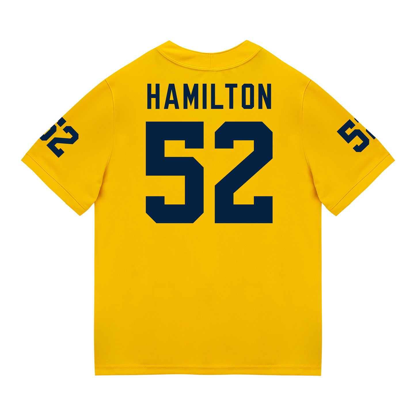 Michigan Wolverines #52 Ace Hamilton Student Athlete Maize Football Jersey