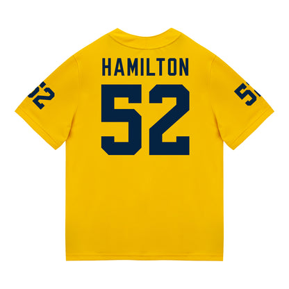 Michigan Wolverines #52 Ace Hamilton Student Athlete Maize Football Jersey