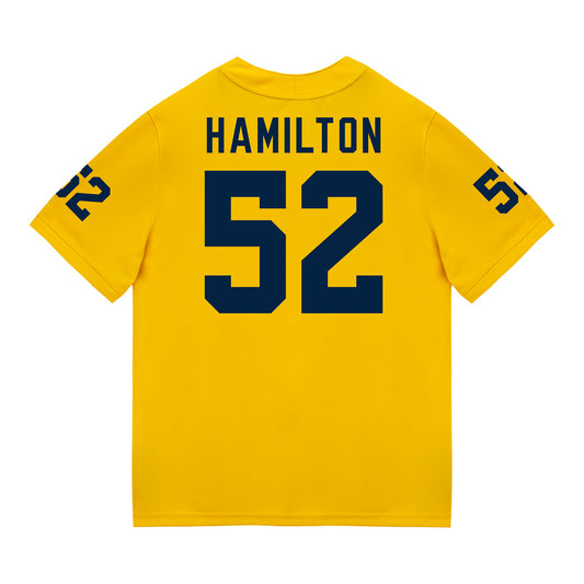 Michigan Wolverines #52 Ace Hamilton Student Athlete Maize Football Jersey