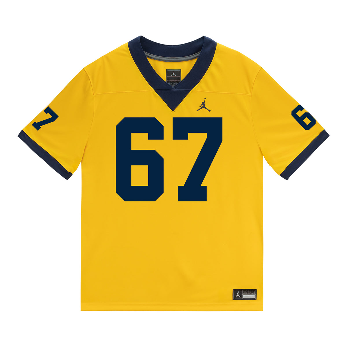 Michigan Wolverines #67 Houston Ka'aha'aina-Torres Student Athlete Maize Football Jersey