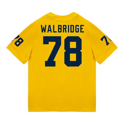 Michigan Wolverines #78 Marky Walbridge Student Athlete Maize Football Jersey